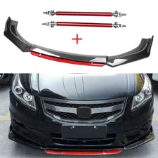 Front Bumper Lip Splitter Spoiler Body Kit Carbon Fiber Rods For / Honda Accord
