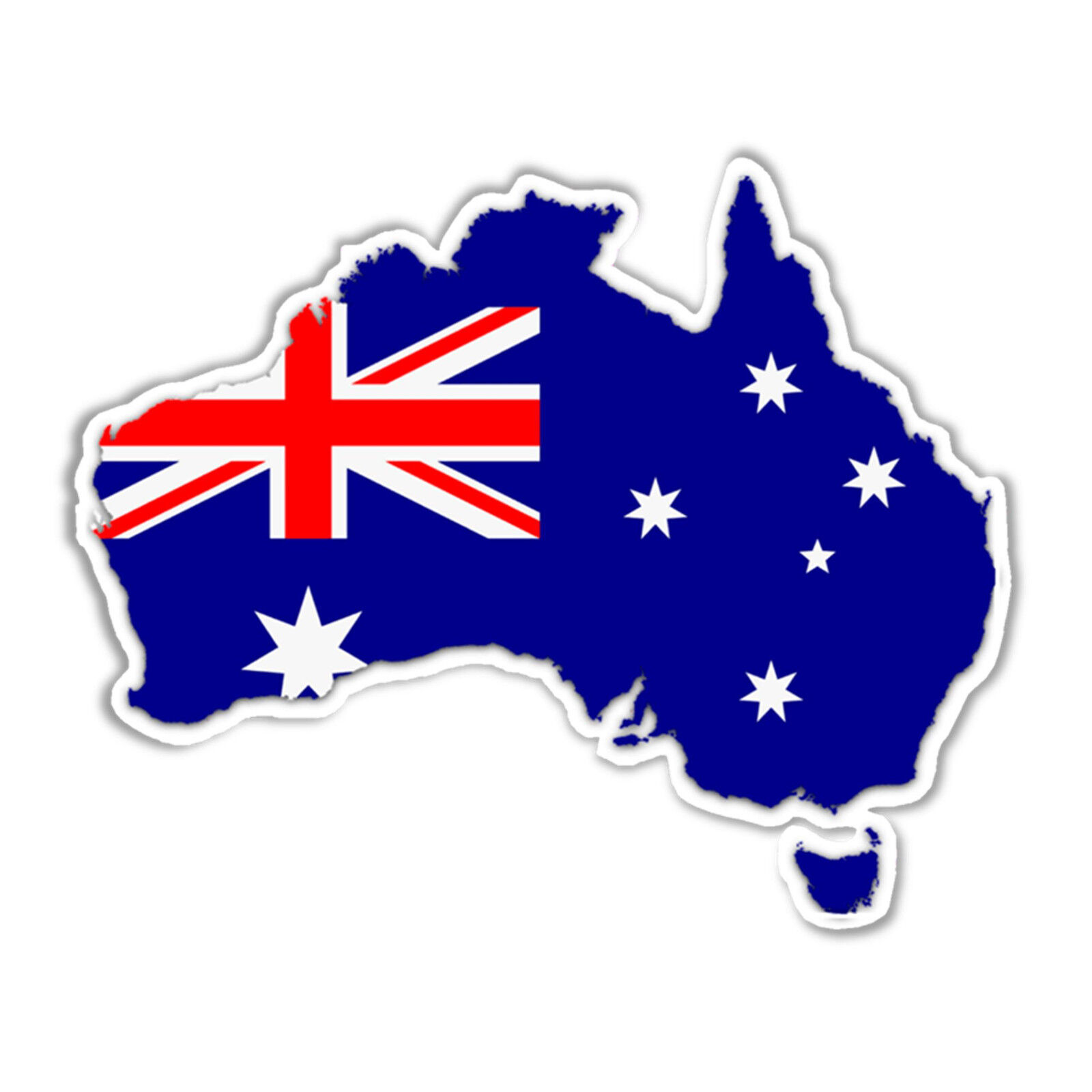 map of Australia with Australian flag Aussie vinyl sticker weatherproof 117  mm | eBay