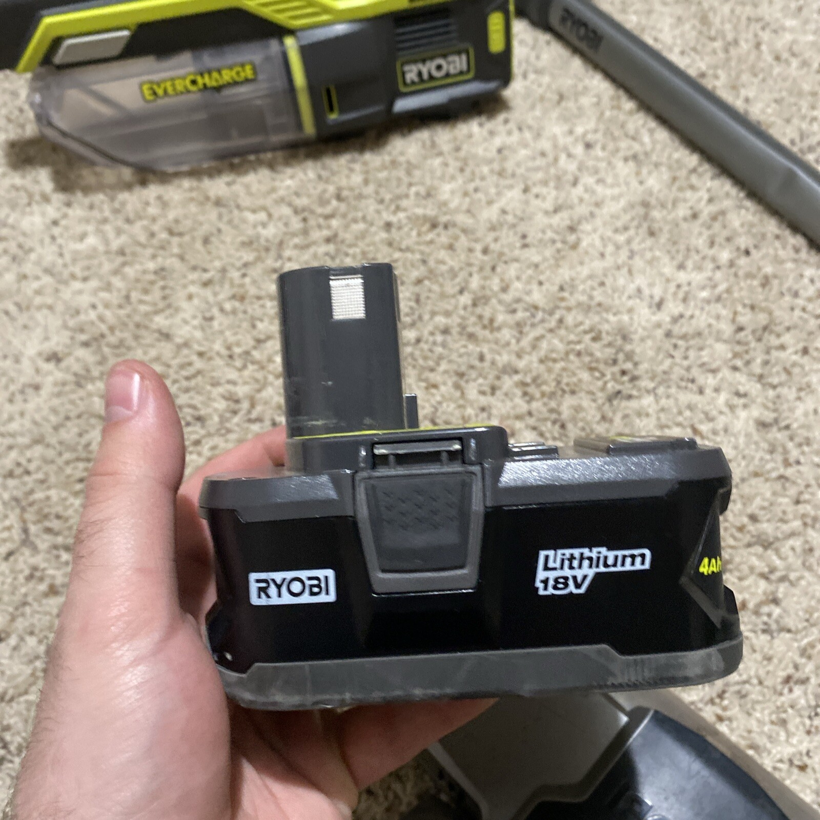 Ryobi P7181K 18V One+ Brushless Stick Vacuum Kit with Battery No