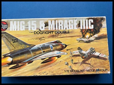 1/72 AIRFIX☆3機セット…ミグ15、ストーモビック、ミーティアIII AirFix Mirage III & MiG-15 Dogfight Double 1:72 Model Kit