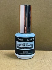 Super Matte Top Coat Gel Polish Soak Off No Wipe 0.5oz Nail Polish LED FREE SHIP