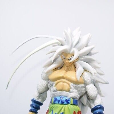 In Stock Dragon Ball Z Son Goku Super Saiyan Ssj5 White Hair Statue Figure  Model