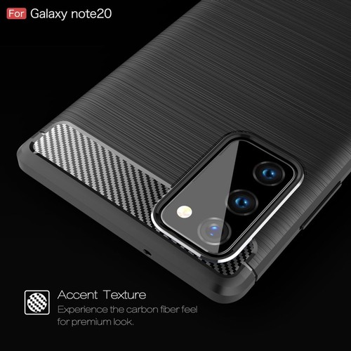 Ochrona Etui na telefon komórkowy do Samsung Galaxy Note 20 Case Cover Bumper Carbon Etui Niebieskie - Zdjęcie 4 z 8