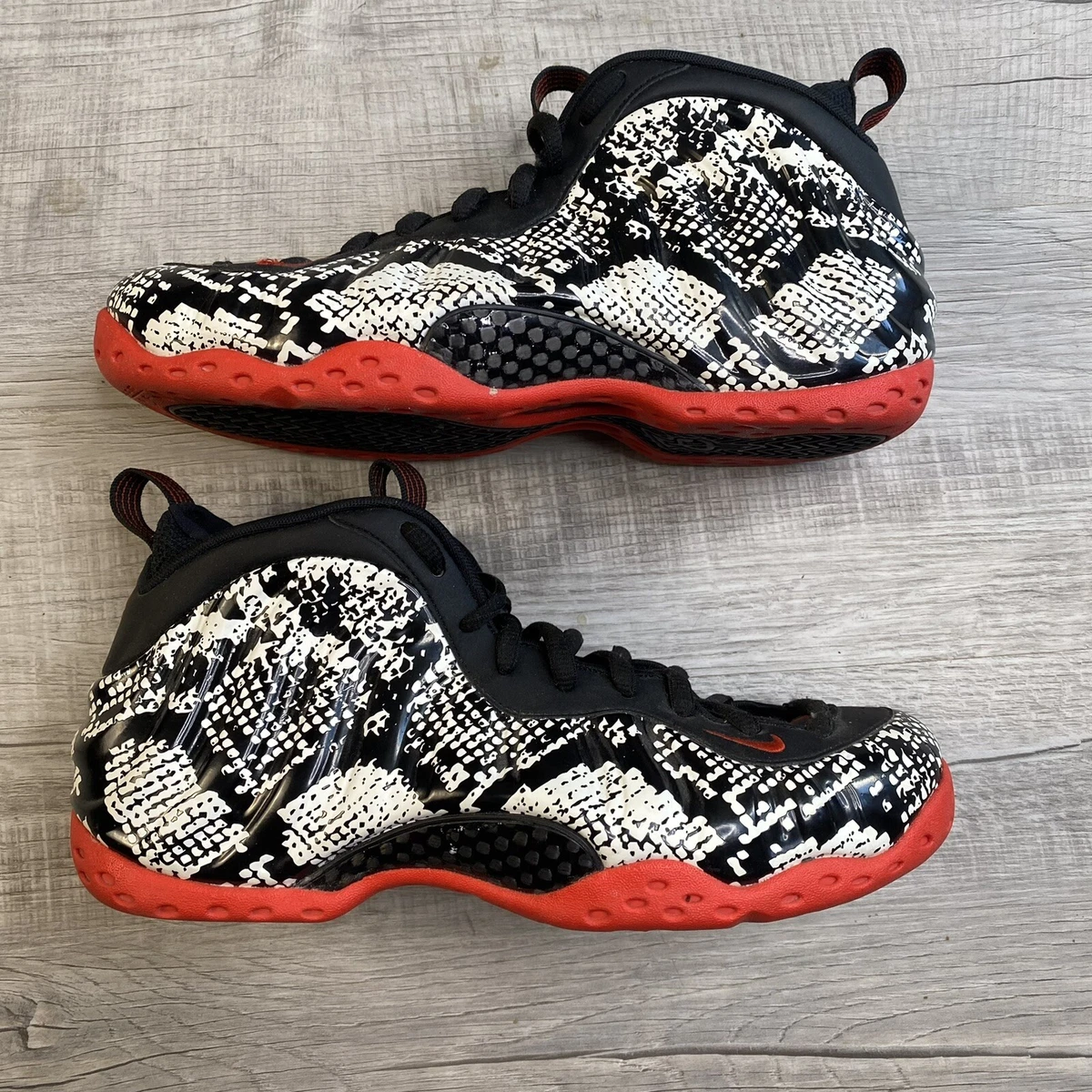 Nike Air Foamposite One Albino Snakeskin Basketball Shoes 314996 101 Men Sz 9.5