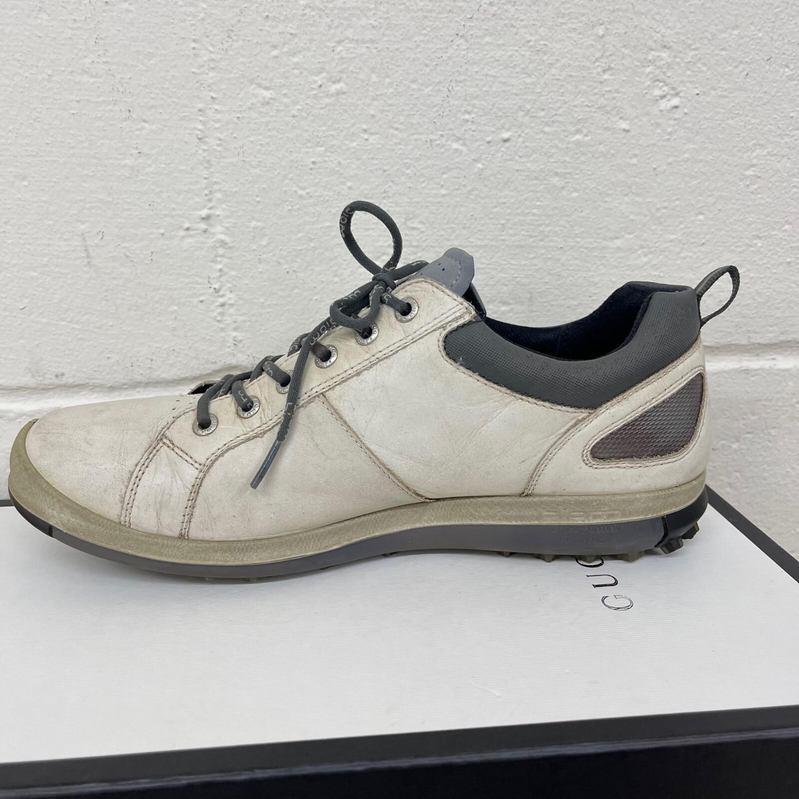 Ecco Biom Hydromax Yak Leather Golf Shoes White Spike… Gem