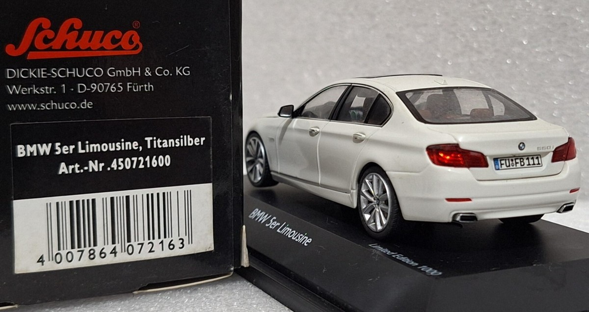 BMW 5-Series 5er 550i (F10) 2010 Alpinweiss White 1:43 Schuco