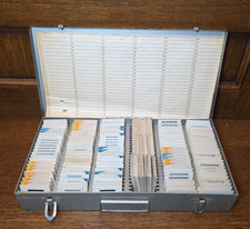 218 Vintage 1960-70 Family Photos  Travel  Storage Case 35mm Slide Photo LOT