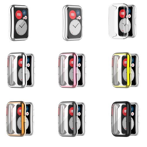 For Huawei Watch Fit Watch Protective Case TPU Electroplated Case