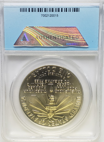 1986 P Statue Of Liberty Centennial Silver Commemorative Dollar ANACS MS70 IH717 - Picture 2 of 2
