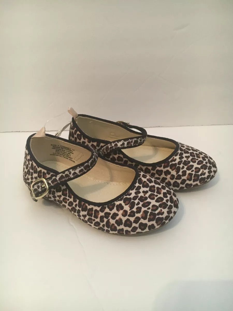 Girls leopard store print pumps