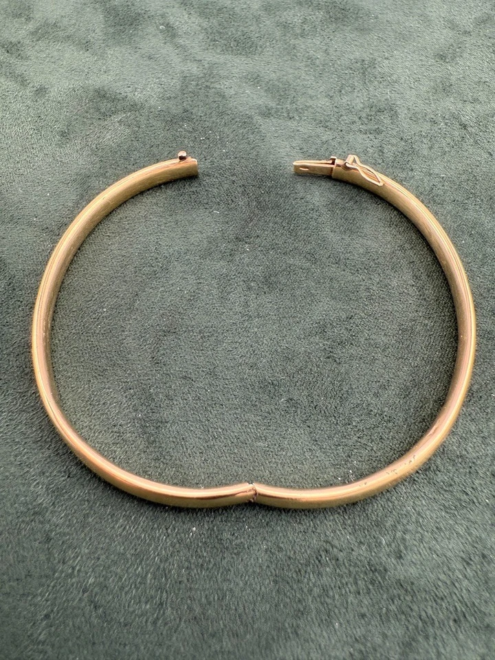 Brazalete Brazalete Abierto Oro Puro 14k 7" L x 5.5mm OFERTA AHORRA 1.350 #1437 Foto 2 de 4