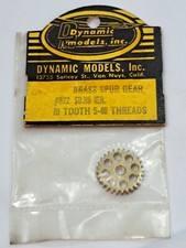 Vintage Slot Car Gear 1/32 1/24 Dynamic Models Inc 822 Brass Spur 28 Tooth 5-40