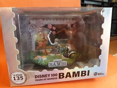 FIGURINE BAMBI DIORAMA BEST KINGDOM DISNEY 100 YEARS OF WONDER NEUF - Photo 1/2