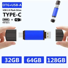 32GB 64GB 128GB USB 2.0 Dual Type-C USB Flash Drive For Samsung Android Phone