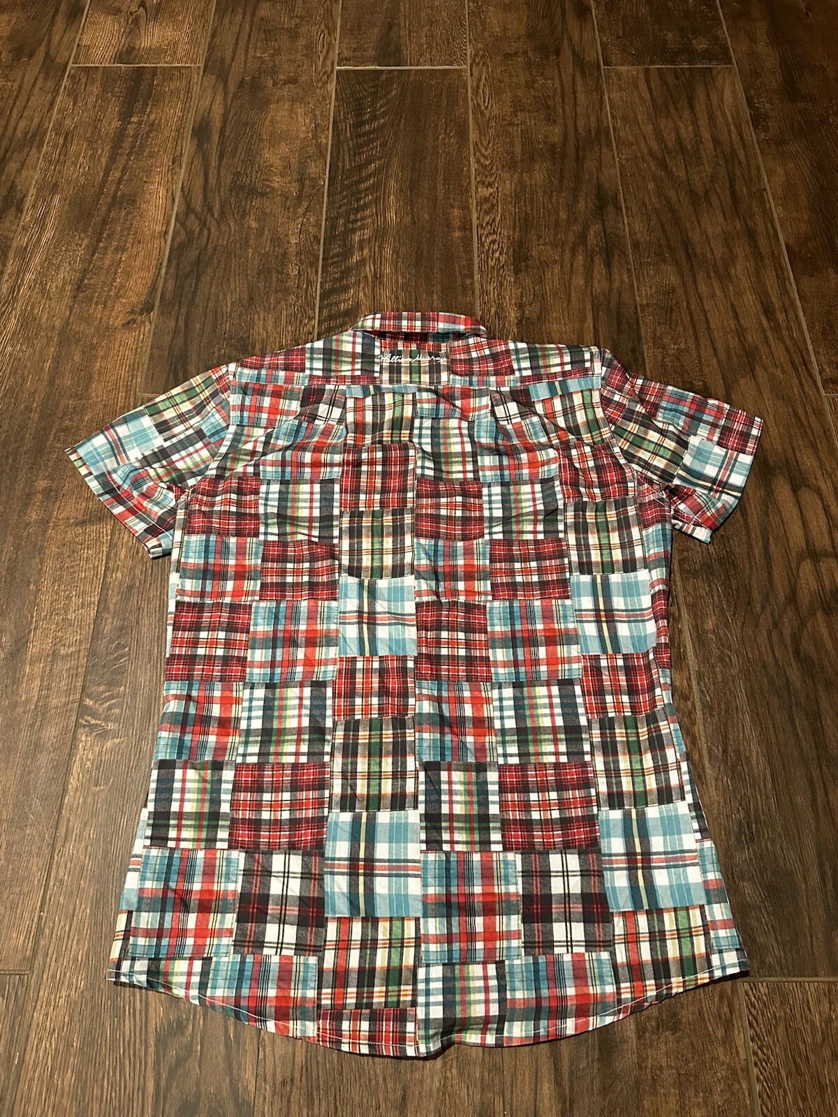 WILLIAM MURRAY Mens Small Patchwork Plaid Button … - image 7