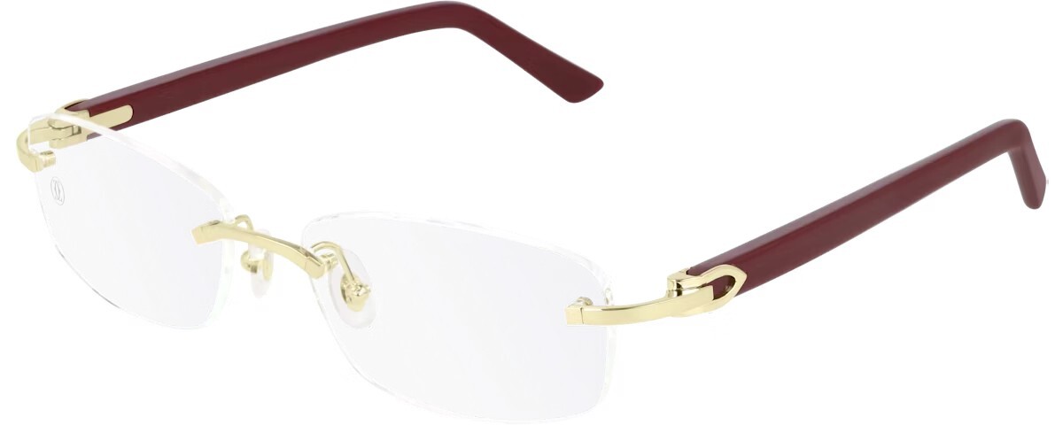 Cartier CT0048O Gold/Burgundy | eBay display picture 2