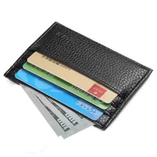 Mens Slim Leather Wallet Card Holder Front Pocket Wallets Credit ID Pocket Thin