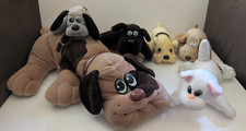 Vintage Pound Puppies Kennel Kuddlees PLUSH LOT of 6 Dogs Cat Purries Tonka Lg/S