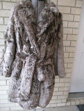 vintage 60s faux fur taupe teddy bear coat Collins Aikman M