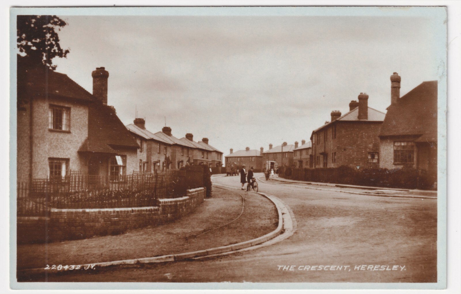 1948 Real Photo Postcard of Keresley End, The Crescent, Warwickshire UK