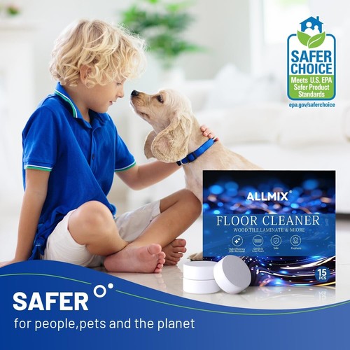 ALLMIX Hard Floor Cleaner, Floor Cleaning Tablets for Mopping, Eco-Friendly Gent - Picture 4 of 5