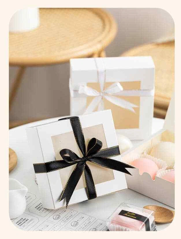 Cajas de Regalo de Cartón con Ventana Cumpleaños Boda Fiesta Embalaje de Exhibición Transparente Foto 2 de 4