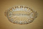 Anchor Hocking Oyster & Pearl Clear Glass 2-Part Relish Dish
