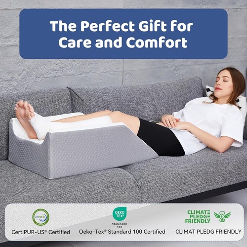 Leg Elevation Pillow,Wedge Pillow for Legs Pain Relief After Surgery, - Picture 7 of 7