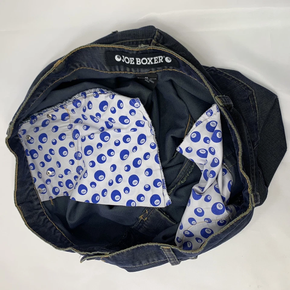 Pantalones Cortos De Colección Joe Boxer Azul Oscuro Pana Para Hombre Talla 40 Sueltos Patinador 8 Ocho Pelotas Foto 3 de 4