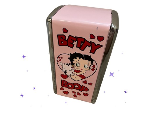 Vintage BETTY BOOP 1998 King Napkin Dispenser Holder 50's Diner Style W/napkins - Picture 7 of 10