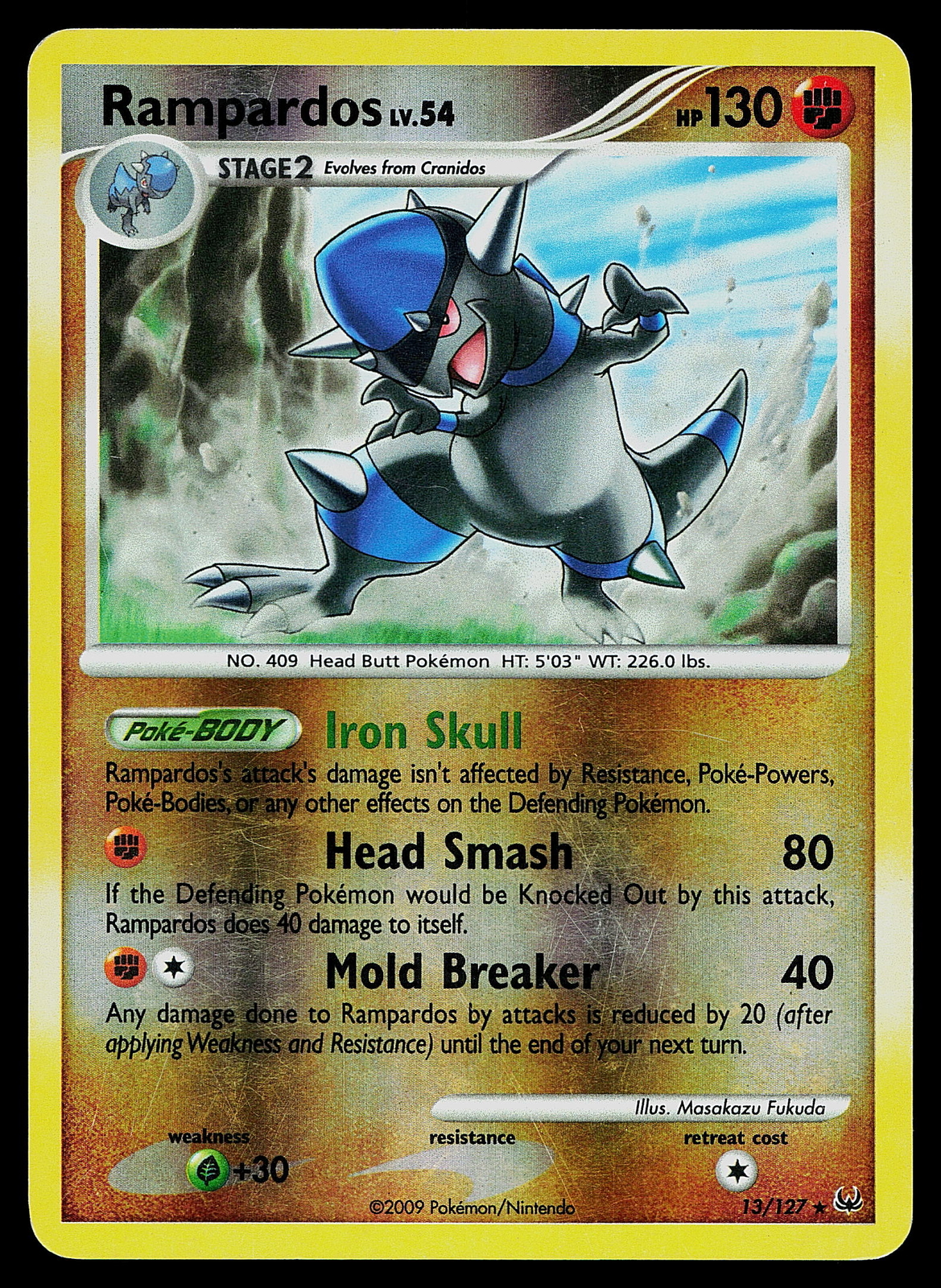 Pokemon Platinum Rampardos 13/127 Reverse Holo