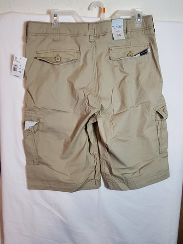 Pantaloncini elasticizzati cargo da uomo Wear first nuovi con etichette taglia 34 colore marrone. - Foto 2 di 12
