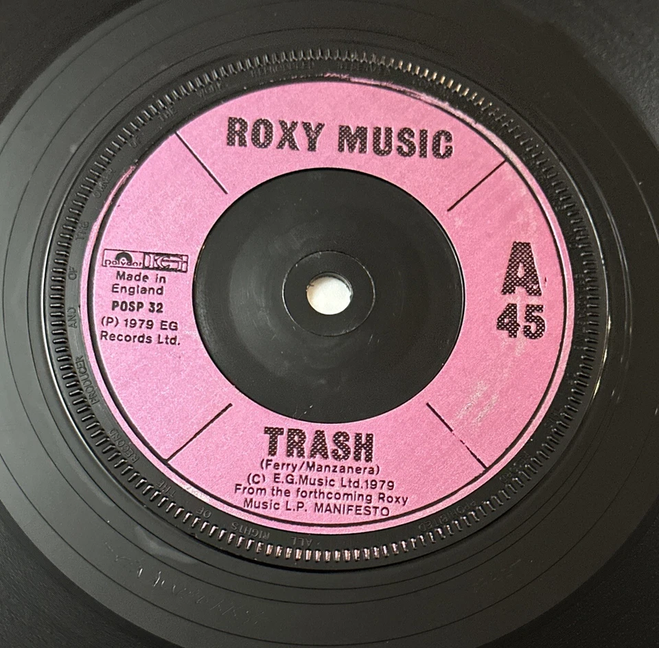 Roxy Music Trash 7" Polydor POSP32 1979 picture sleeve EX / EX Condition - Image 4 of 4