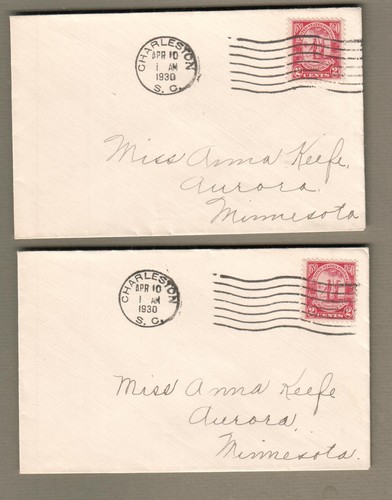 Scott 683 Charleston SC lot of 5 no cachet FDC first day covers 1930 - Picture 2 of 2