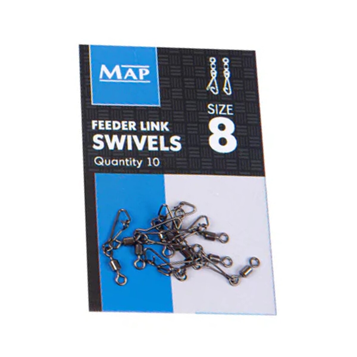 Map Feeder Link Swivel Size 8 Snap Link Enables Feeders Leads to be Changed x 10