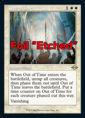 MTG OUT OF TIME FOIL EXC - OUT OF THE TIME - MH2 RETRO EN ETCHED - MAGIC