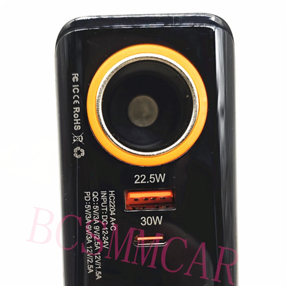 Caja de almacenamiento organizadora recargable cargador USB accesorios para automóvil Foto 3 de 4