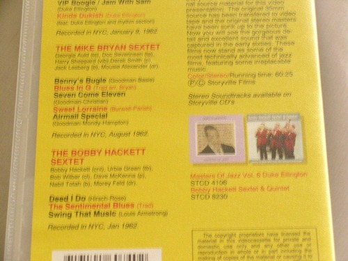 DUKE ELLINGTON / BOBBY HACKETT / MIKE BRYAN Jazz Festival Vol 2 VHS tape - Picture 4 of 4