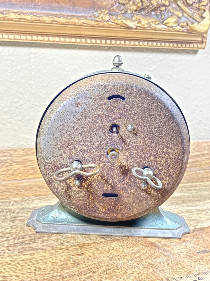 Running Art Deco 8 Day Alarm Clock "The National Call" Vintage US Made  (K9921) - Image 4 of 4