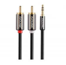 3 6 9FT 3.5mm Aux Auxilary to 2 RCA Male Plug Stereo Audio Cable Adapter Cord