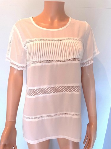 Tunique Nina Kaufmann Taille S - Grise, Perles, Manches Trois-quarts, Occasion
