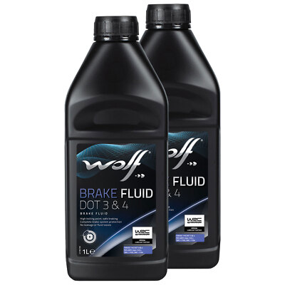 Bremsflüssigkeit WOLF BRAKE FLUID 5039 DOT 3&4 2X 1 Liter für Aprilia Beta Honda