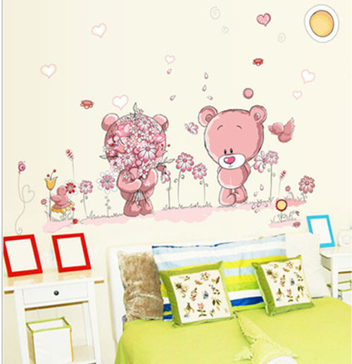 pink nursery wall stickers