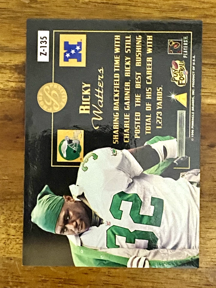 1996 PINNACLE ZENITH PROOF POSITIVE RICKY WATTERS #Z135 EAGLES - Image 2 of 2