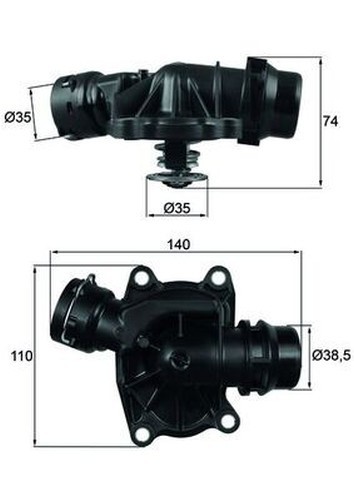 Mahle TI 233 88 Thermostat, KüHlmittel FüR Bmw, Land Rover, Opel-image