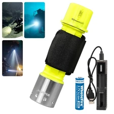 Underwater 20m Scuba Dive Light Waterproof Diving Flashlight Snorkeling LED Lamp
