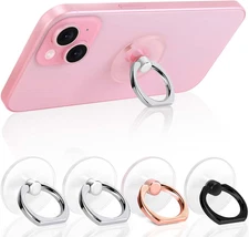 Cell Phone Ring Holder, Transparent Ring Holder 360°Rotation Finger Ring Stand, 