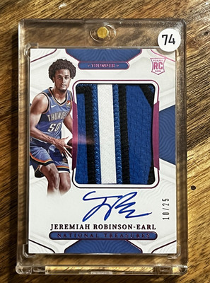 Jeremiah Robinson-Earl RPA /25 National Treasures RC Patch Auto Thunder  