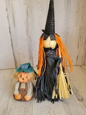 Halloween witch jack-o'-lantern scarecrow vintage Unique home decor