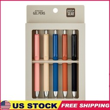 Retractable Gel Pens Black Ink 0.7mm Fine Point Smooth Writing 5 Count New